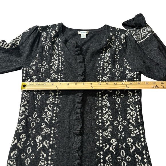 Sundance Anya Nordic Fair Isle Wool Blend Sweater Cardigan Full Zip Size Small - Picture 11 of 16